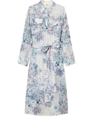 Twinset Floral-Print Shirt Dress - Blue