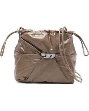 DIESEL Scrunch-D Bucket Bags - Brown