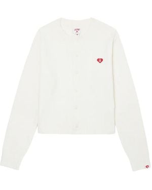 AAPE BY A BATHING AP Heart-Patch Cardigan - White