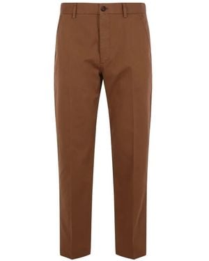 Incotex Pressed-Crease Trousers - Brown