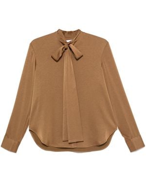 Alex Perry Satin Shirt - Natural