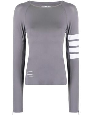 Thom Browne Top Performance Con Righe - Grigio