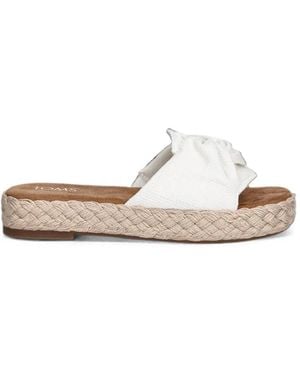 TOMS Abby Twist-Detail Espadrille Slides - White
