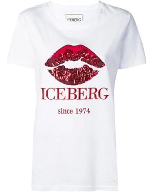 Iceberg Sequin Logo T-Shirt - White