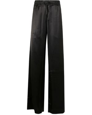 Marine Serre Satin Drawstring Trousers - Black