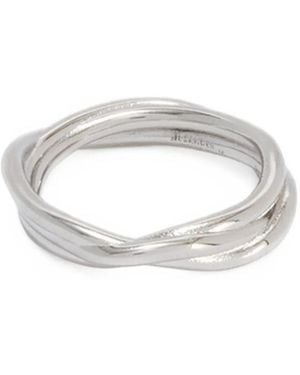 Jil Sander Bague À Design Superposé - White