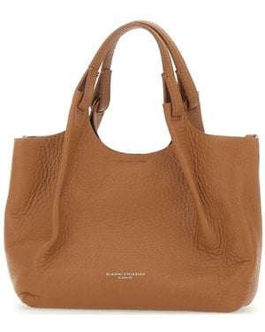 Gianni Chiarini Leather Tote Bag - Brown