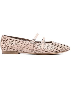 Tamaris Cut-Out Strap Ballet Flats - White