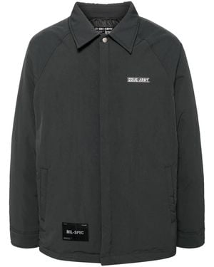 Izzue Logo-Embroidered Down Jacket - Black