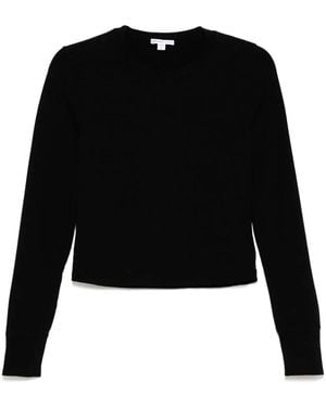 James Perse Cropped Long-Sleeved T-Shirt - Black
