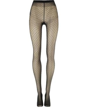 Wolford Semi-Transparente Strumpfhose Mit Punktemuster - Natur