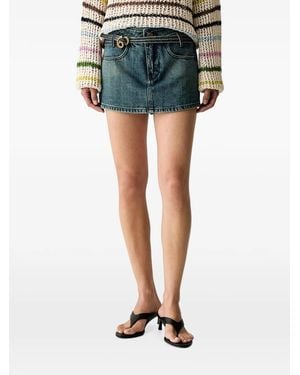 Miss Sixty Belted Denim Shorts - Blue