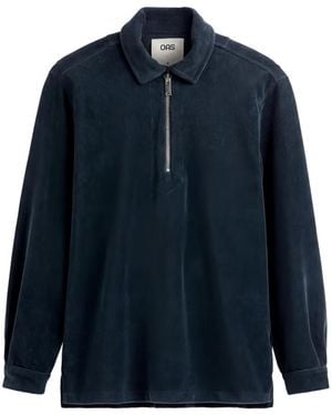 Oas Savvy Zip-Fastening Polo Shirt - Blue