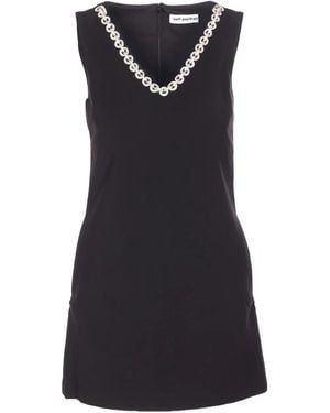 SELF-PORTRAIT ミニ ワンピース ビジュー 黒 ブラック ドレス