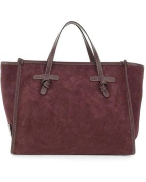 MARCELLA CLUB Missmarcella 32 Suede Shoulder Bag - Purple