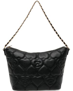 AAPE BY A BATHING AP Heart-Quilted Shoulder Bag - Black