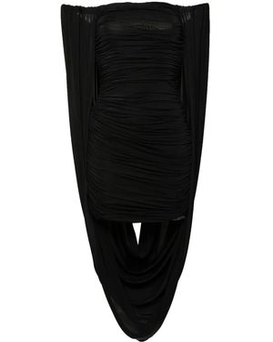 GIUSEPPE DI MORABITO Off-Shoulder Draped Mini Dress - Black