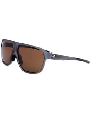 Under Armour Geometric-Frame Sunglasses - Gray