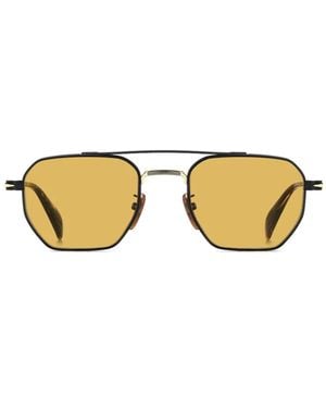David Beckham Geometric-Frame Sunglasses - Metallic