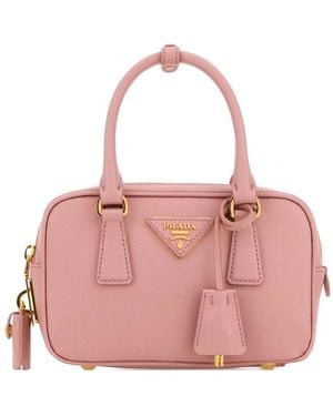 Prada Leather Tote Bag - Pink