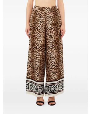 Liu Jo Animal-Print Trousers - Brown