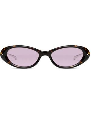 Gentle Monster Ora Oval-Frame Sunglasses - Brown