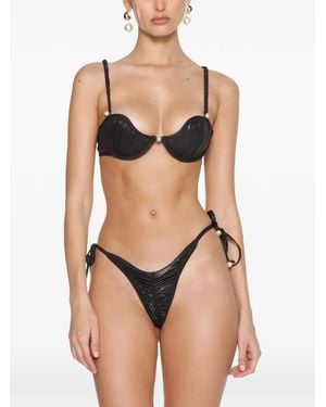 GOD SAVES QUEENS Bikini Mit Kunstperlen - Schwarz