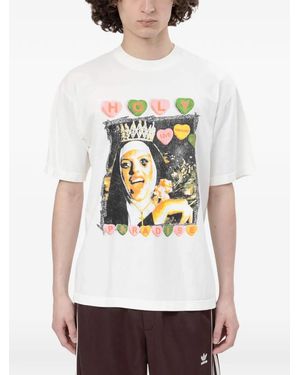 Paradise NYC Holy Live Through Death Graphic-Print T-Shirt - White