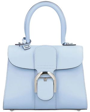 Delvaux Sac Cabas Mini Brillant En Cuir - Bleu