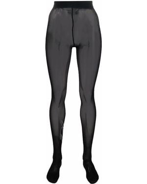 Philipp Plein Strumpfhose Mit Kristallen - Schwarz