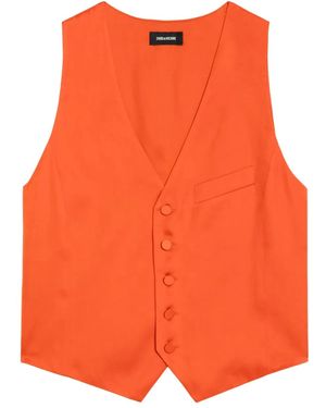 Zadig & Voltaire Emaus V-Neck Waistcoat - Orange