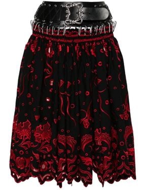 Chopova Lowena Falda midi Ida Carabiner - Rojo