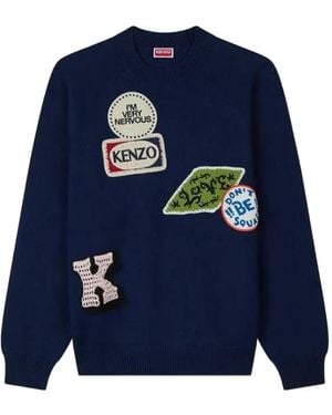 KENZO Appliqué Sweatshirt - Blue