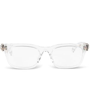 Chrome Hearts Lunettes De Vue À Monture Rectangulaire - White