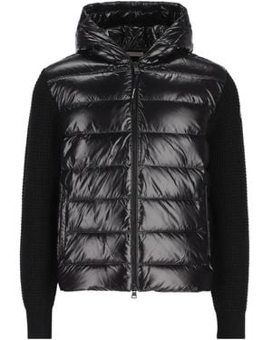 Moncler Padded Panel Knit Jacket - Black