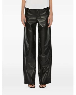 Christopher Esber Pantalones De Cuero Troy Deconstruct - Negro