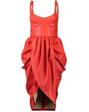 Stella McCartney Bustier Ruched Mini Dress - Red