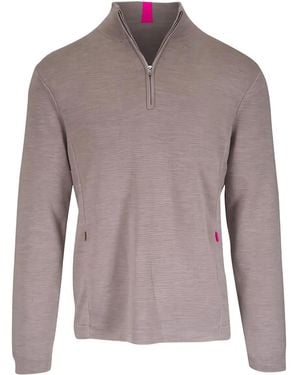G/FORE Zip-Neck Merino Wool Jumper - Brown