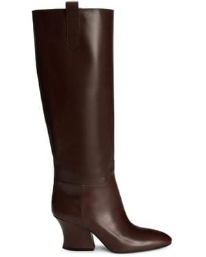 Jil Sander Stiefel Mit Blockabsatz - Braun