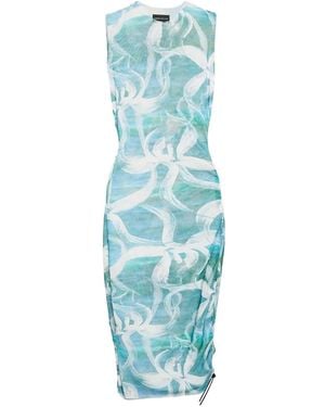 Louisa Ballou Minikleid mit Blumen-Print - Blau