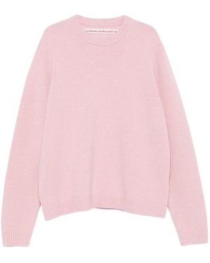 Stockholm Surfboard Club Crew-Neck Wool Jumper - Pink