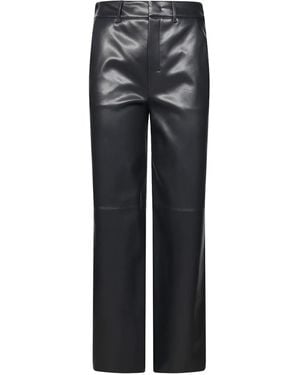 Max Mara Faux-Leather Trousers - Black