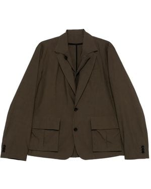 Sacai Veste Boutonnée À Poches À Rabat - Brown