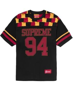 Supreme Patchwork Yoke Football T-Shirt - Red