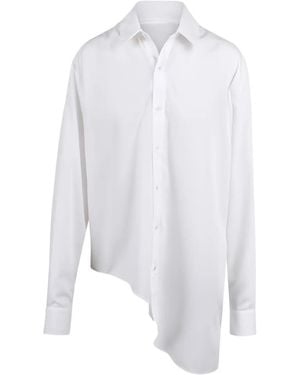 Ssheena Asymmetric-Hem Shirt - White