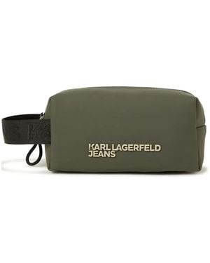 Karl Lagerfeld Trousse Da Bagno Con Logo - Verde