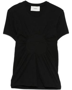 Coperni Gathered-Detail T-Shirt - Black