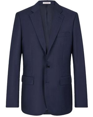 Fursac Two-Button Wool Blazer - Blue