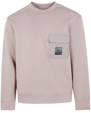 Emporio Armani Patch-Pocket Cotton Jumper - Grey