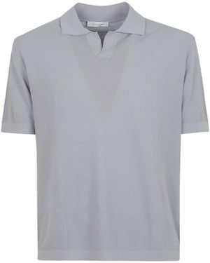 Cruciani Gestricktes Poloshirt - Grau